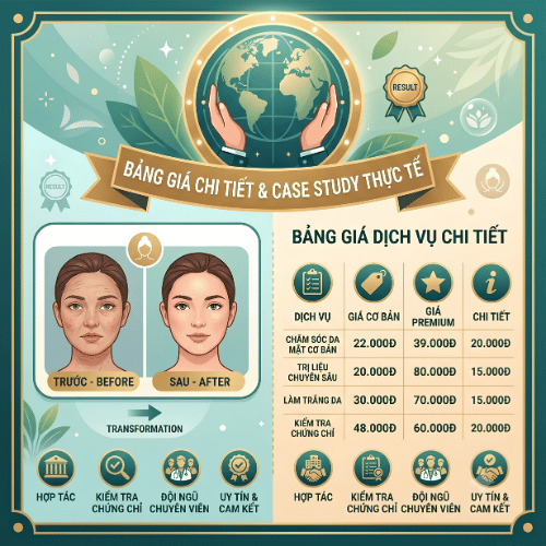 Yêu cầu xem bảng giá chi tiết và hình ảnh case study trước sau thực tế