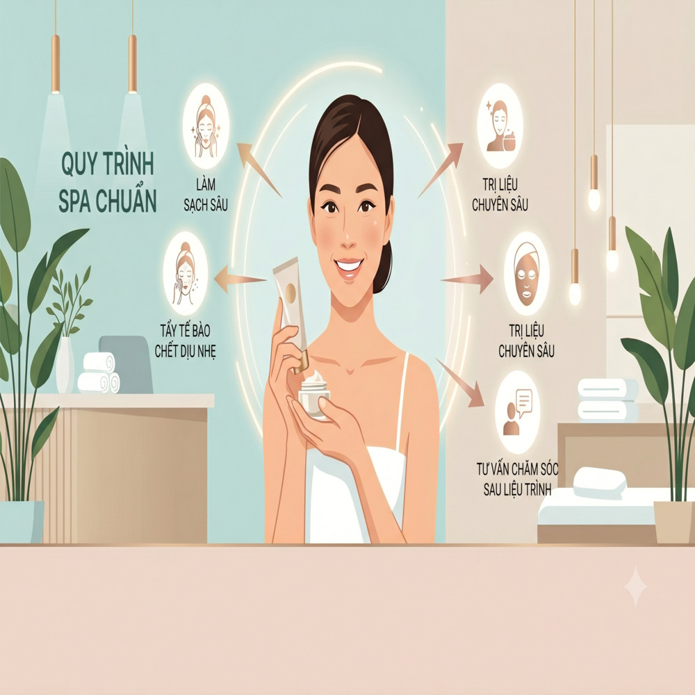 Khách hàng sáng suốt lựa chọn spa có quy trình chăm sóc da mặt chuẩn.