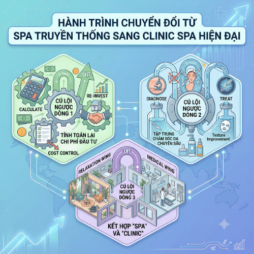 Hành trình chuyển đổi từ spa truyền thống sang clinic spa hiện đại