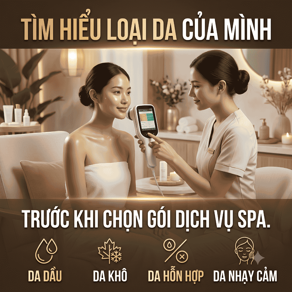Tìm hiểu loại da của mình trước khi chọn gói dịch vụ spa.
