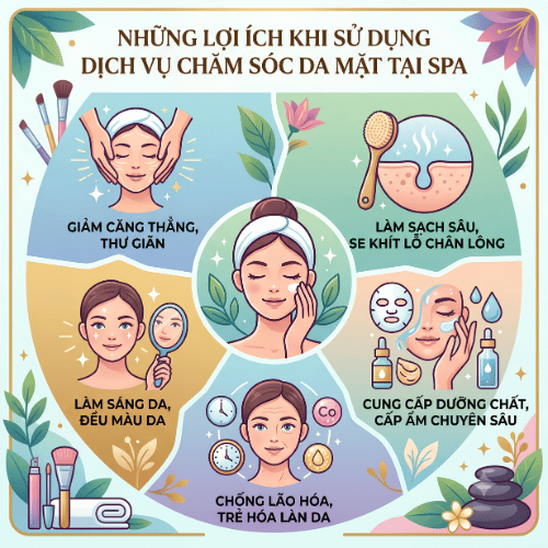 Những lợi ích khi sử dụng dịch vụ chăm sóc da mặt tại spa