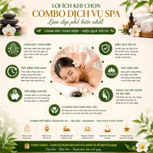 Lợi ích khi chọn combo dịch vụ spa làm đẹp phổ biến nhất