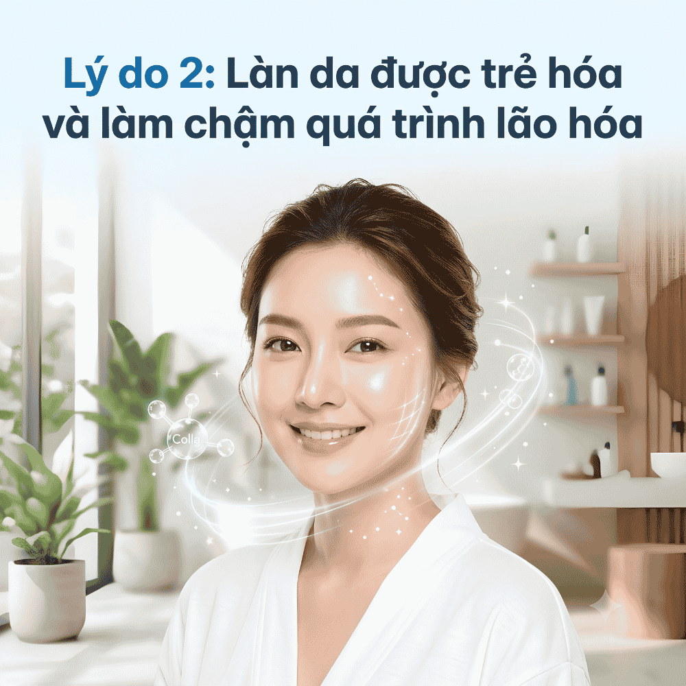 Lý do 2: Làn da được trẻ hóa và làm chậm quá trình lão hóa