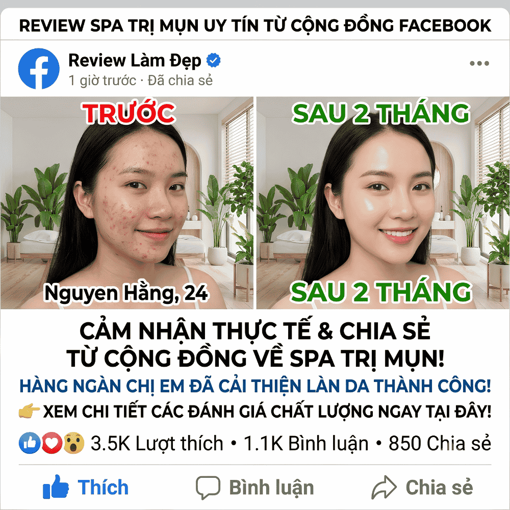 Review từ Facebook: Cảm nhận thực tế và chia sẻ từ cộng đồng về spa trị mụn