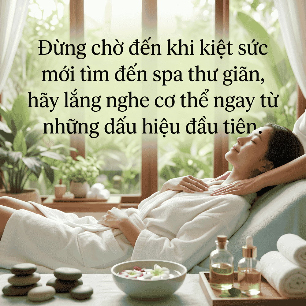 Đừng chờ đến khi kiệt sức mới tìm đến spa thư giãn, hãy lắng nghe cơ thể ngay từ những dấu hiệu đầu tiên.