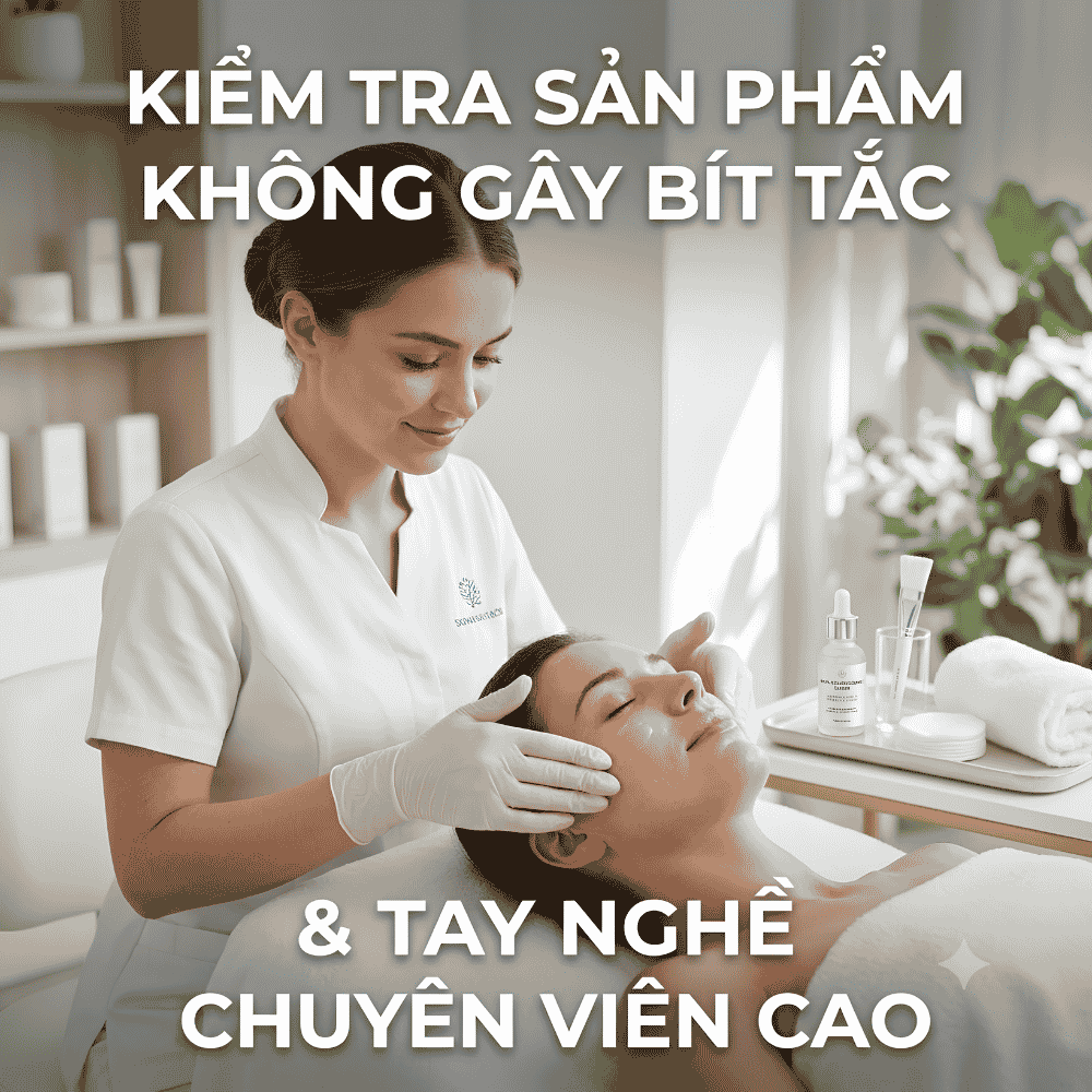 Kiểm tra sản phẩm không gây bít tắc và tay nghề chuyên viên.