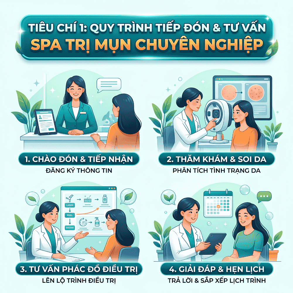 Tiêu chí 1: Quy trình tiếp đón và tư vấn ban đầu chuyên nghiệp