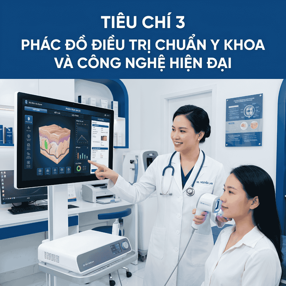 Tiêu chí 3: Phác đồ điều trị chuẩn y khoa và công nghệ hiện đại