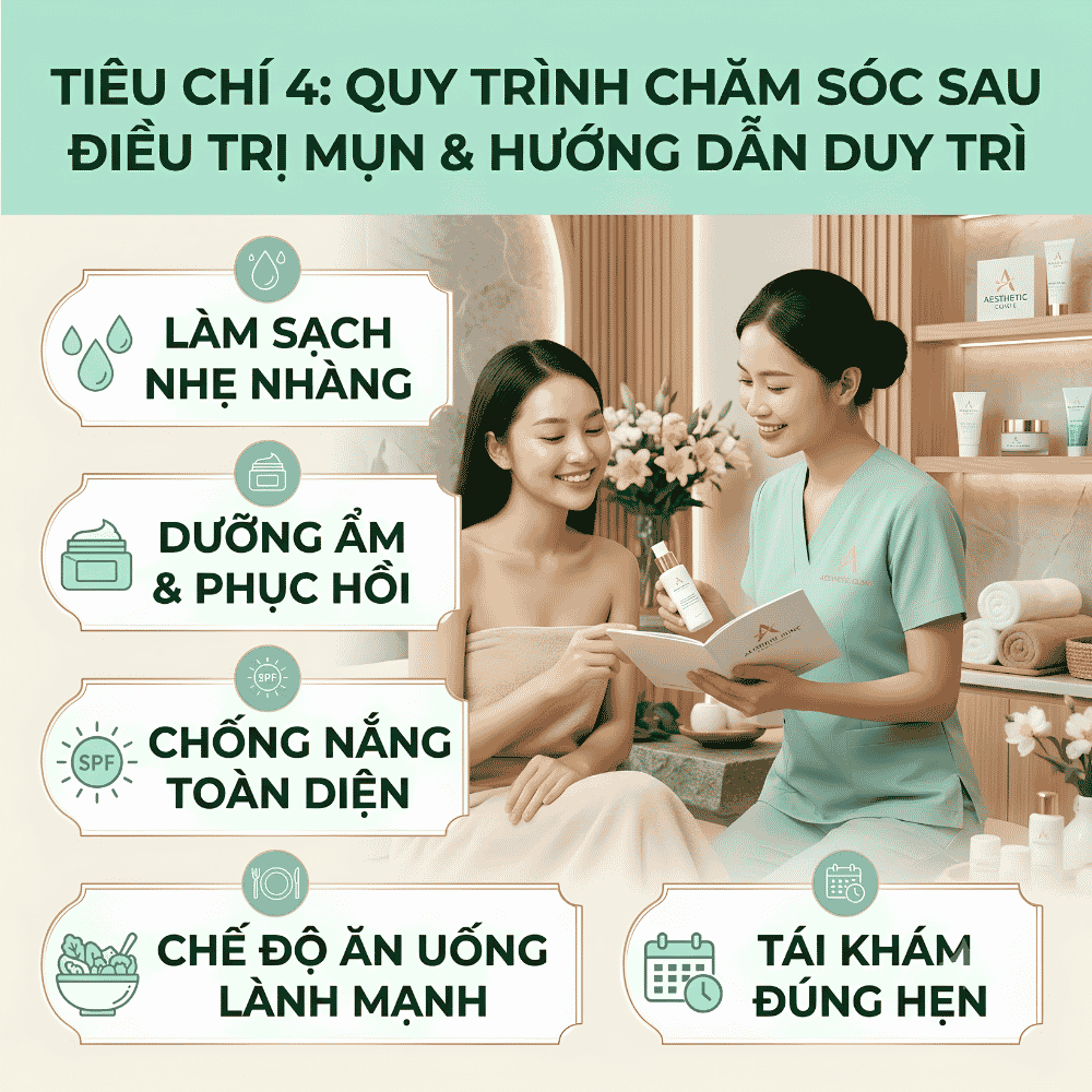 Tiêu chí 4: Quy trình chăm sóc sau điều trị và hướng dẫn duy trì