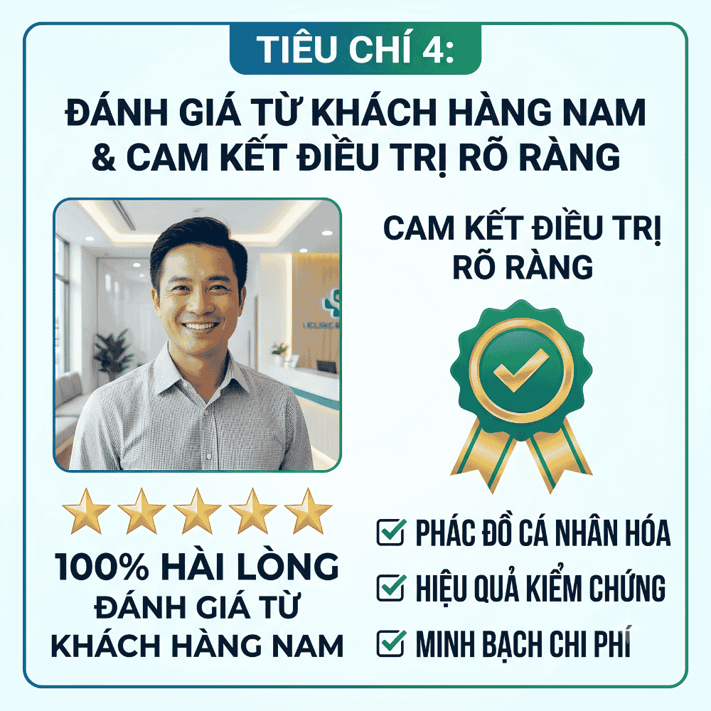 Tiêu chí 4: Đánh giá khách hàng và cam kết điều trị rõ ràng
